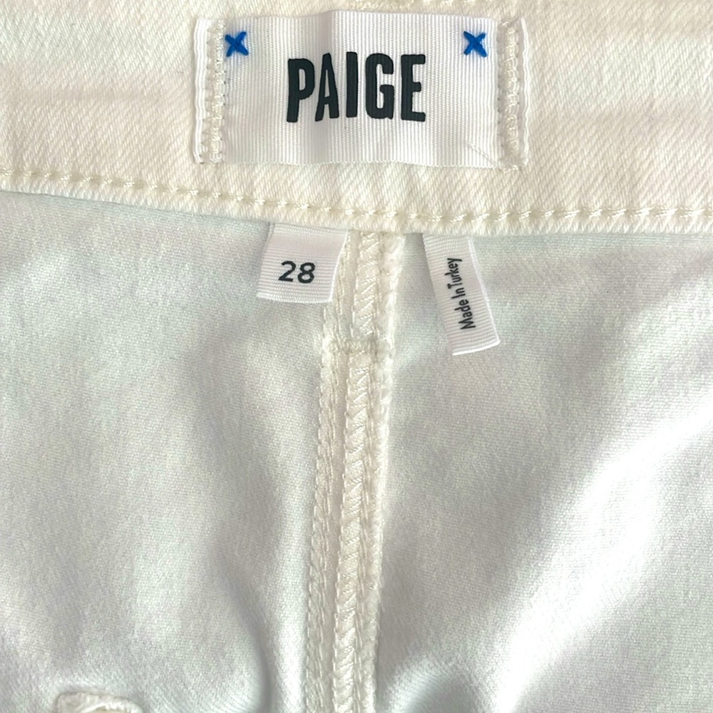 Paige Meadow Midi Skirt Tonal Ecru Size 28 - Picture 13 of 14
